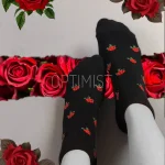 جوراب طرح گل رز ریز مچی فانتزی