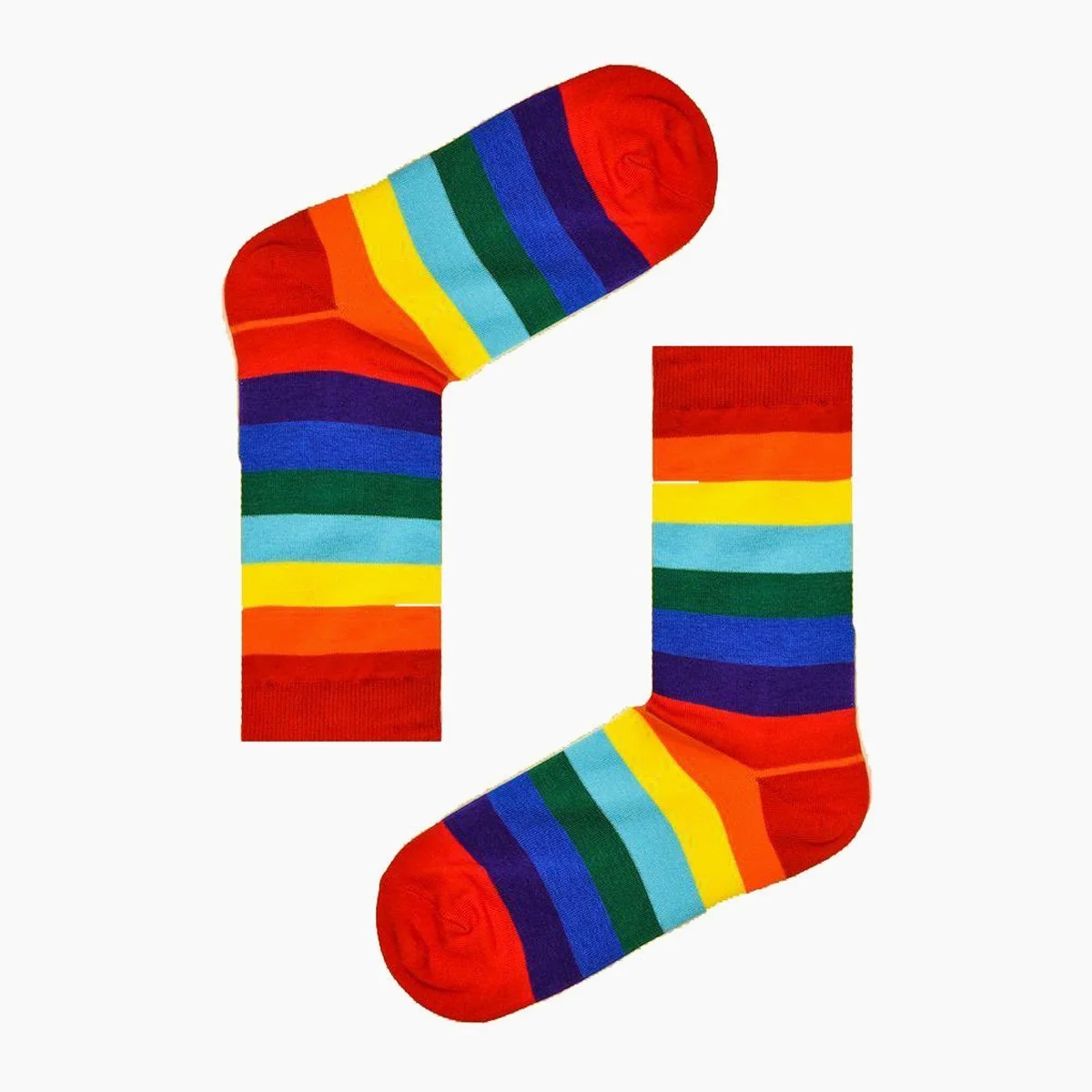 جوراب رنگین کمانی فانتزی ساقدار مچی