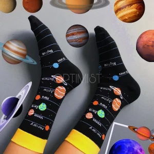 جوراب طرح فانتزی منظومه شمسی فضا