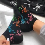 جوراب مچی فانتزی طرح اسکلت