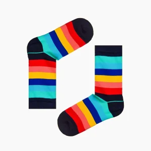 جوراب رنگارنگ تیره نیم ساق فانتزی