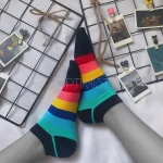 جوراب رنگارنگ تیره مچی فانتزی