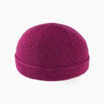 کلاه لئونی دست بافت بنفش