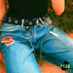 خرید کمربند تک پانچ با زنجیر