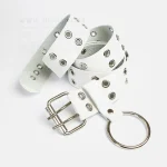 کمربند سفید دوپانچ چرمی