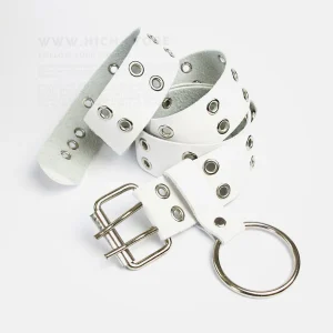 کمربند سفید دوپانچ چرمی