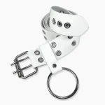 کمربند سفید دوپانچ چرمی