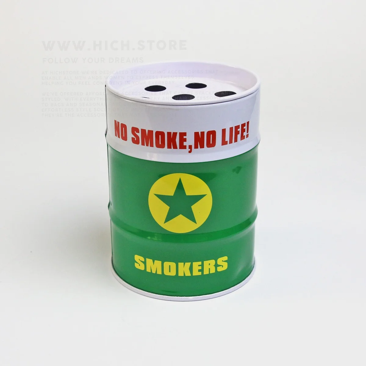 زیرسیگاری بشکه آلومینیومی