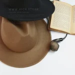 کلاه فدورا قهوه ای - Image 3