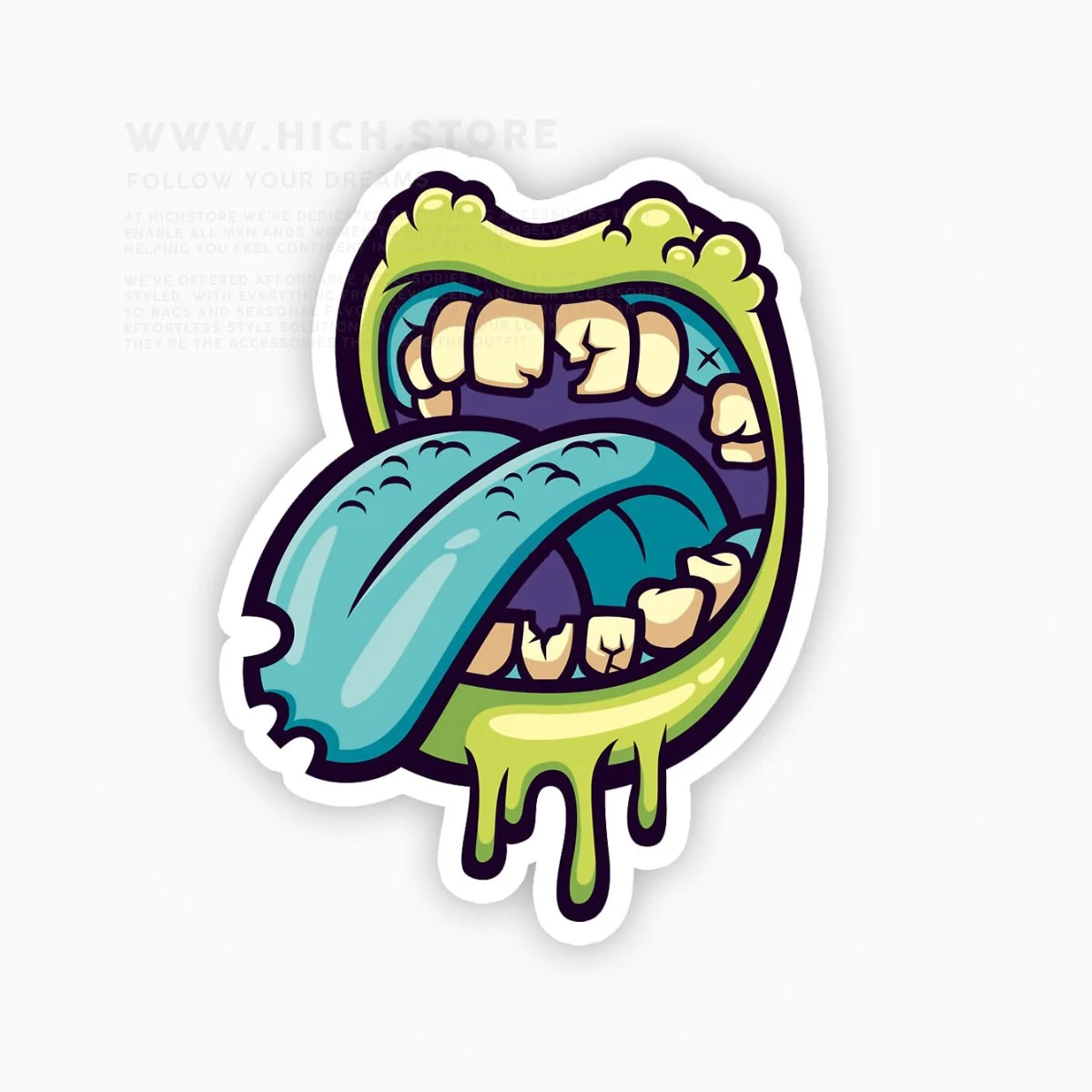 استیکر-دهان-زامبی