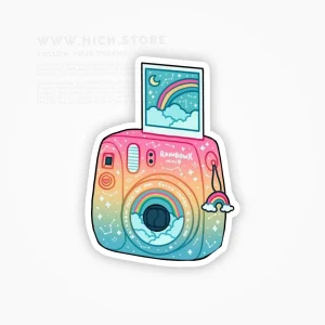 استیکر دوربین رنگین کمانی