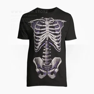 تیشرت اسکلتی شبرنگ