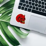 استیکر جمجمه قرمز