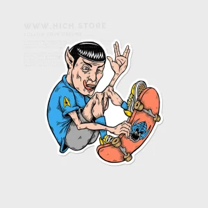 استیکر زامبی اسکیت سوار