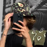 کلاه باکت آووکادو تیره مخمل