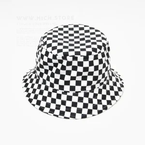 کلاه باکت شطرنجی مخملی