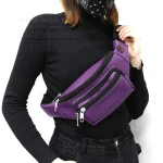 کیف کمری چرمی رنگ بنفس