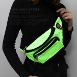 کیف کمری سبز فسفری چرمی