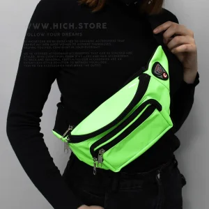 کیف کمری سبز فسفری چرمی