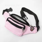 کیف کمری صورتی آدامسی براق