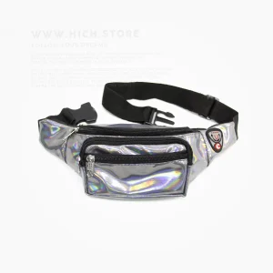کیف کمری هولوگرامی پیکسلی سیلور