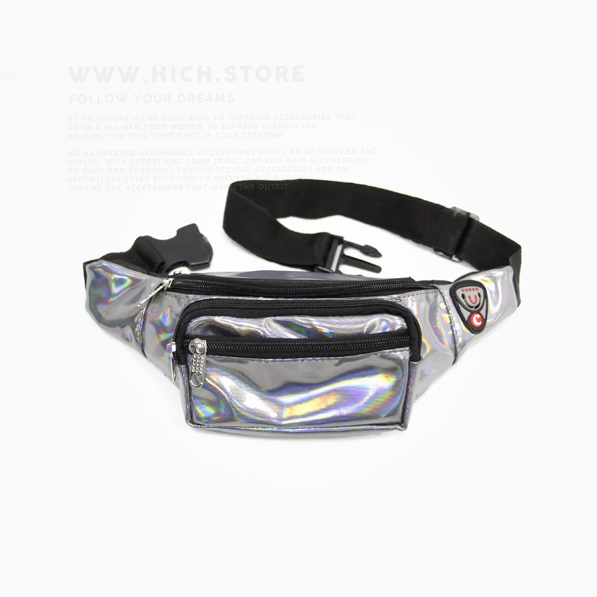کیف کمری هولوگرامی پیکسلی کیف کمری هولوگرامی پیکسلی سیلور