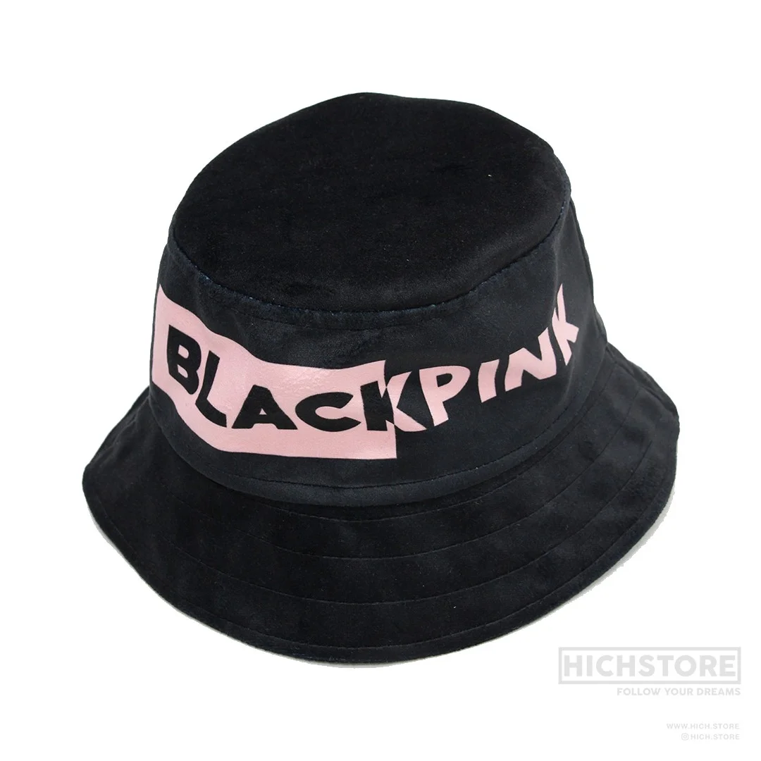 کلاه باکت مخملی بلک پینک کلاه
