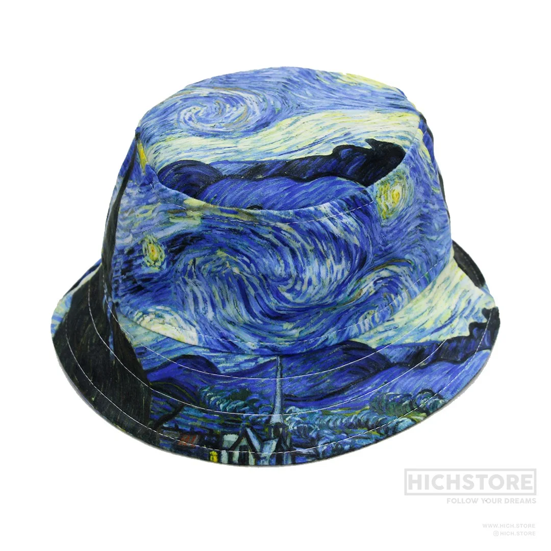 کلاه باکت مخملی شب پر ستاره کلاه