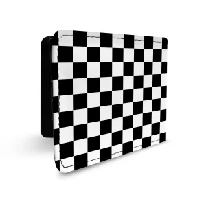 کیف پول چرم شطرنجی