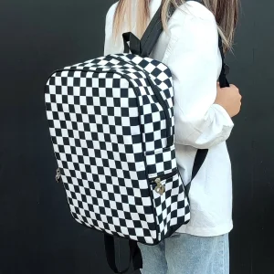 کوله پشتی مخمل شطرنجی