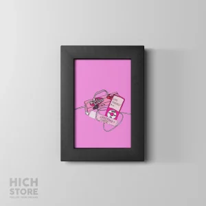 تابلو هدست صورتی