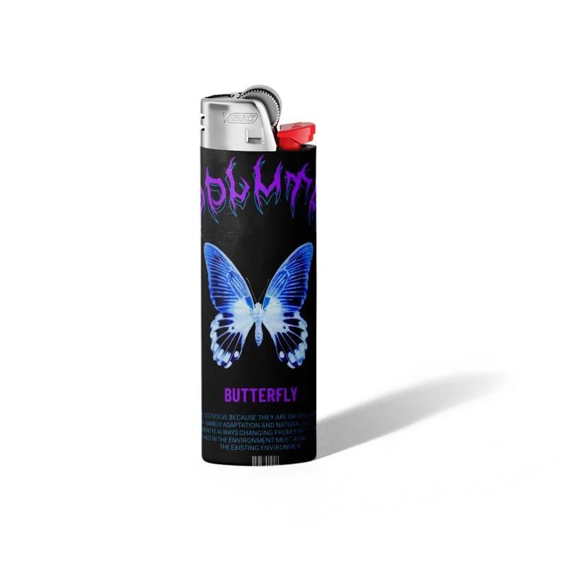 فندک فانتزی طرح پروانه آبی