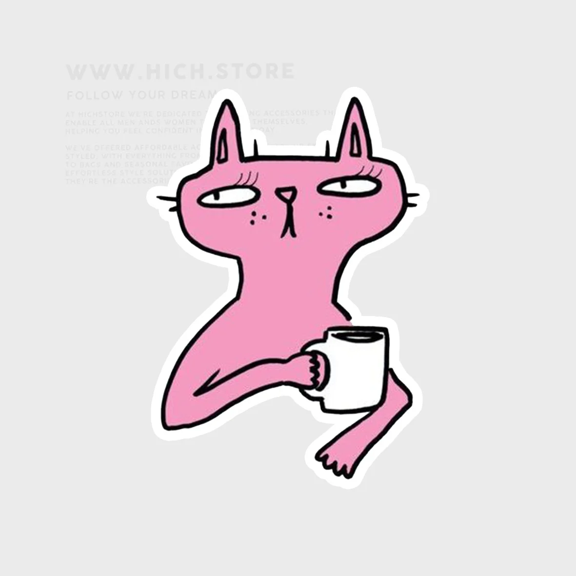 استیکر گربه صورتی (1)