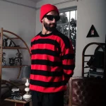 بافت راه راه قرمز - Image 4