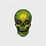 استیکر green skull