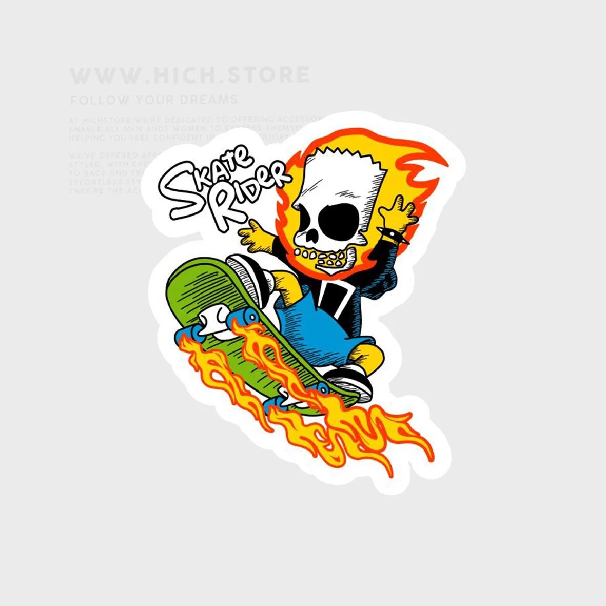 استیکر skate simpsons استیکر skate simpsons - Image 1
