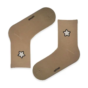 جوراب گلدوزی ستاره نسکافه‌ای