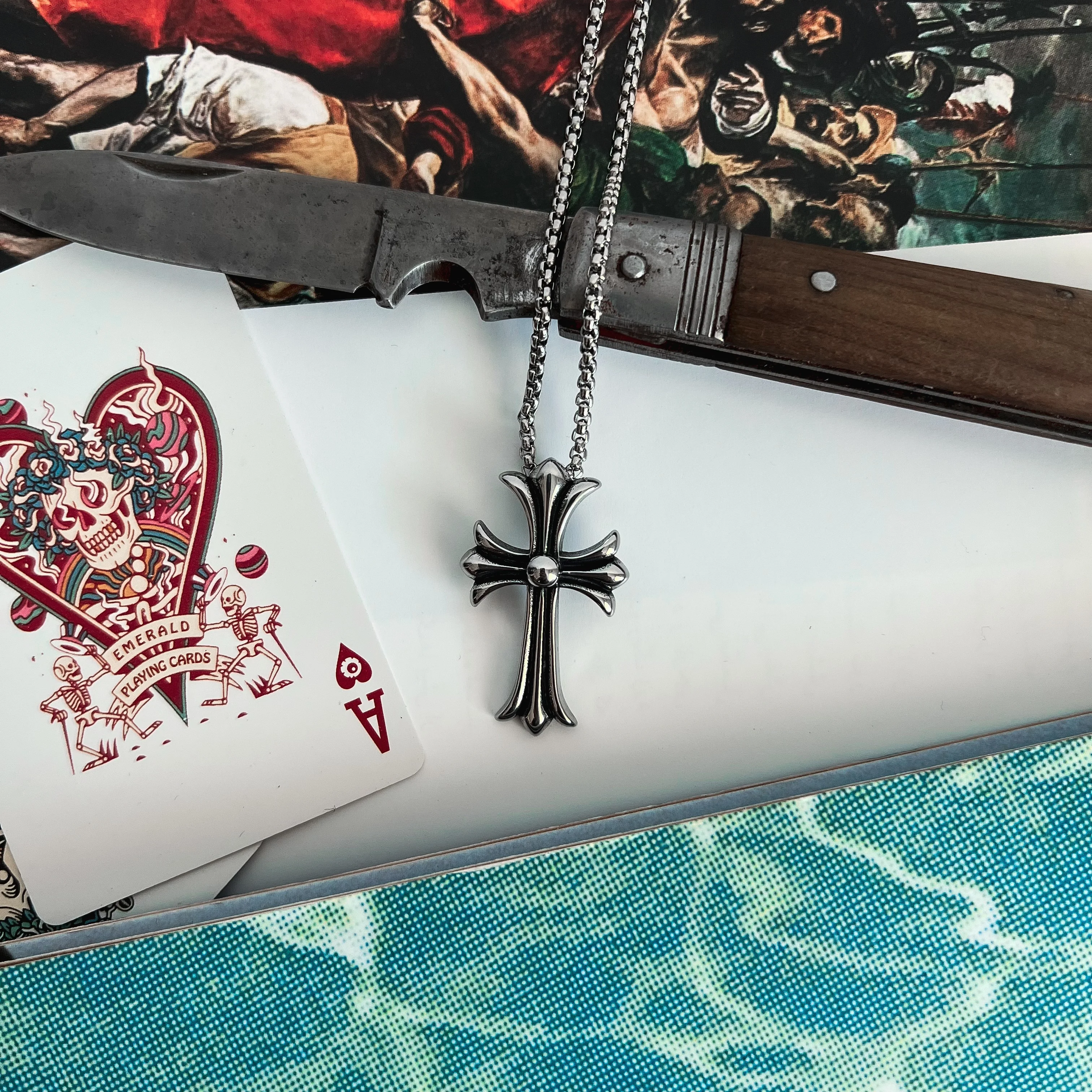 گردنبند کروم هارتز استیل