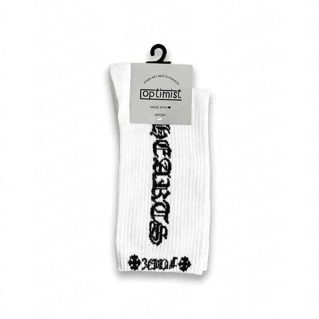 جوراب کروم هارت سفید