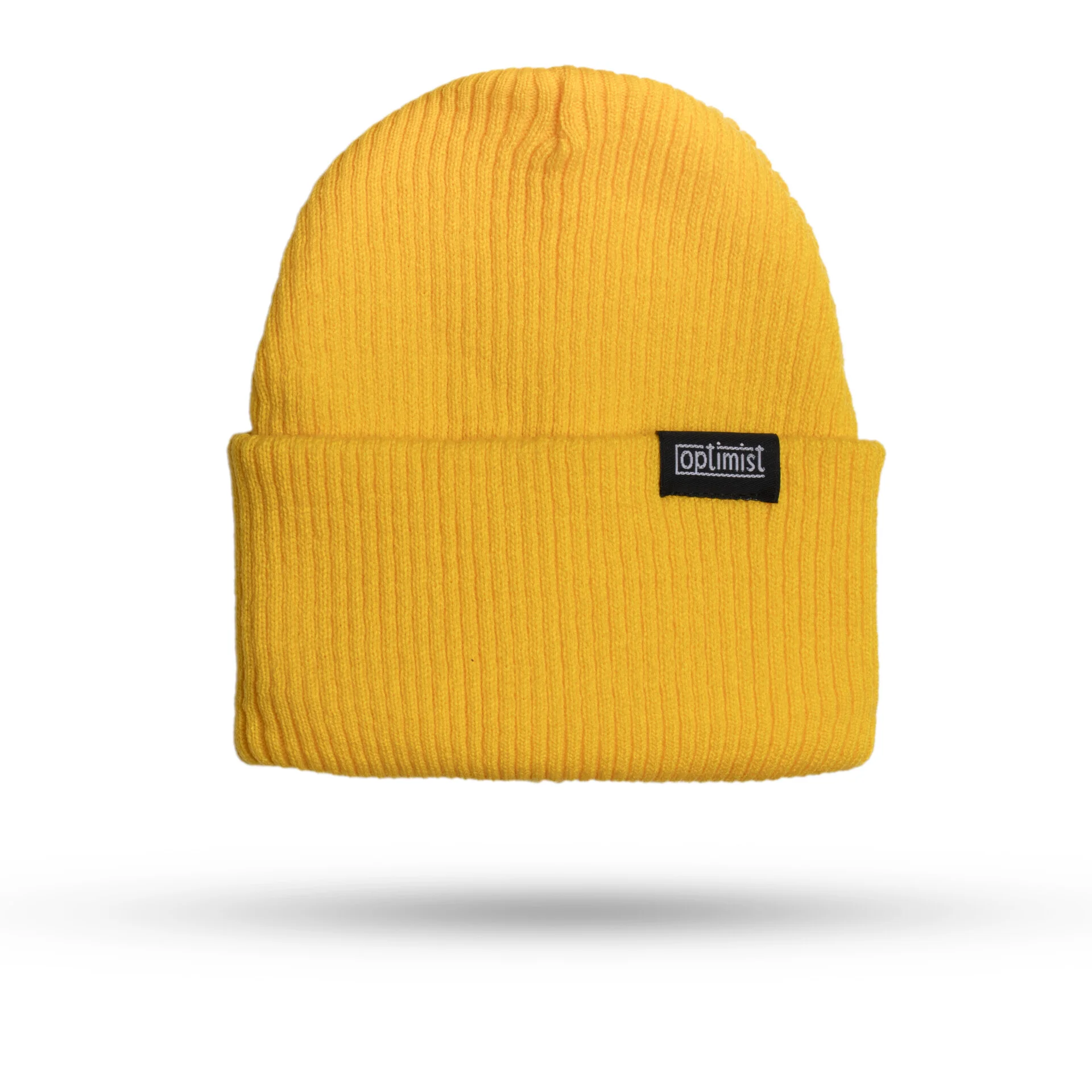 کلاه بافت ساده زرد