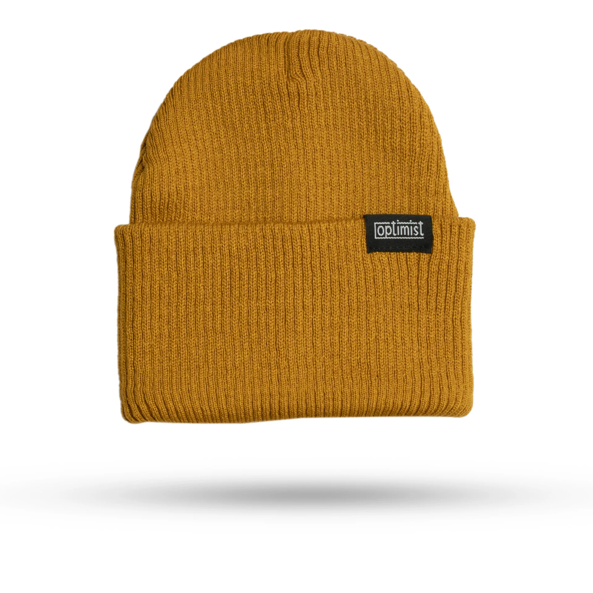 کلاه بافت ساده خردلی