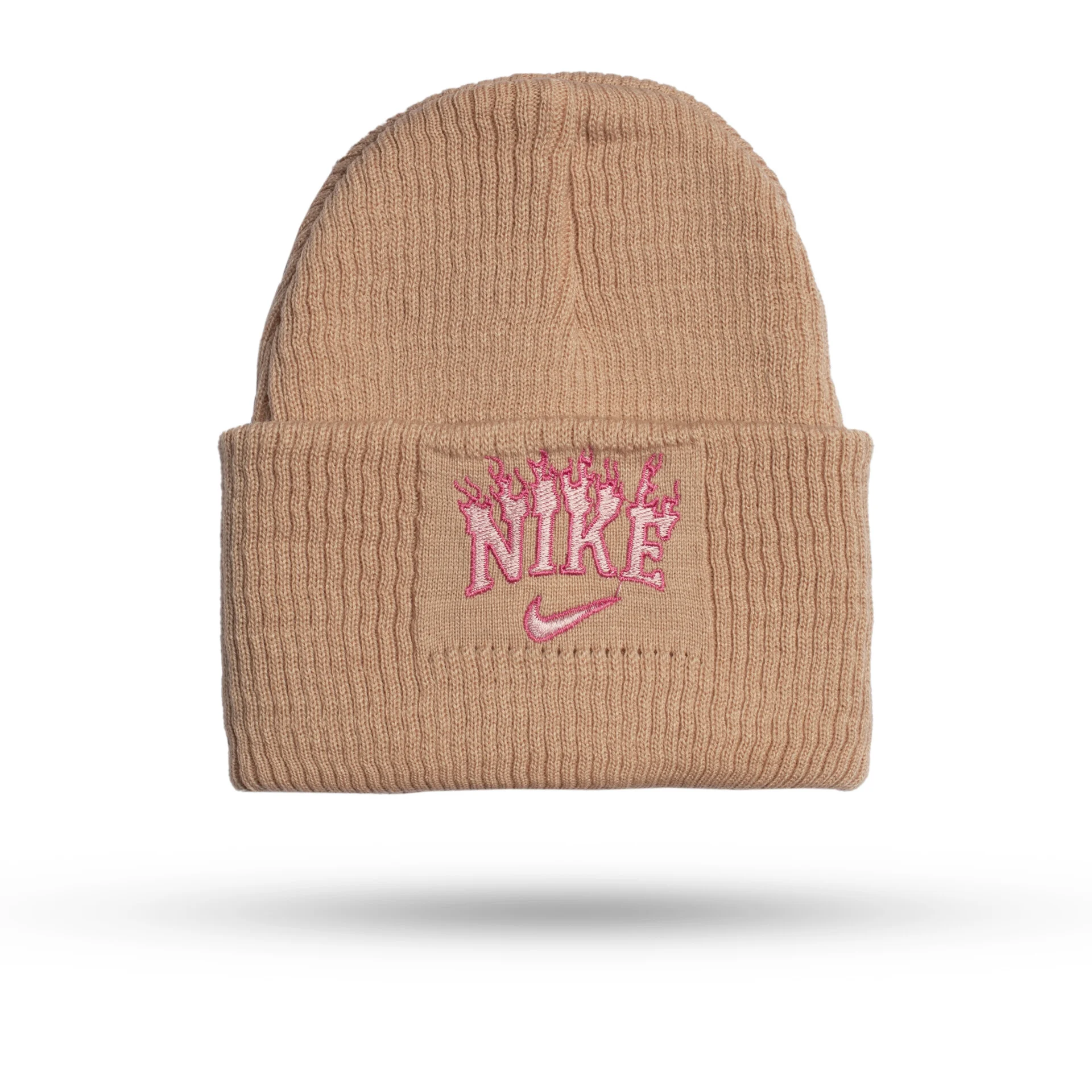 کلاه بافت نایکی آتیشی صورتی