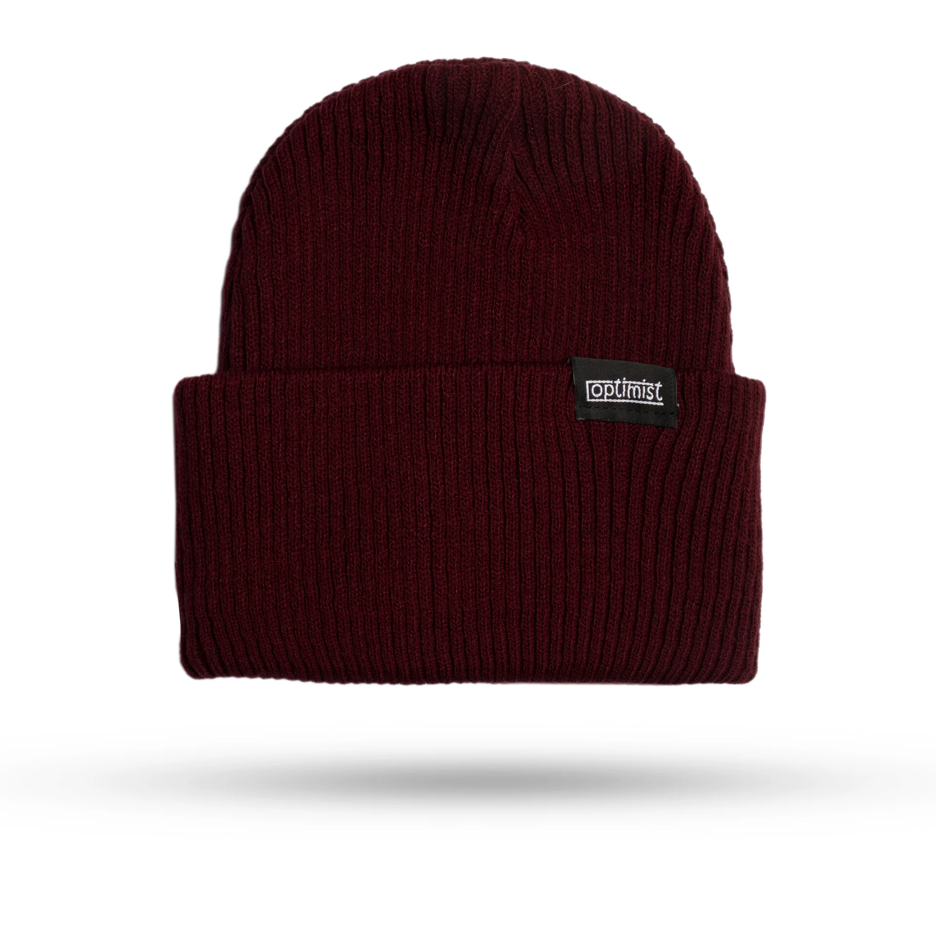 کلاه بافت ساده زرشکی