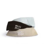 هدبند کبریتی MIU MIU قهوه ای - Image 2