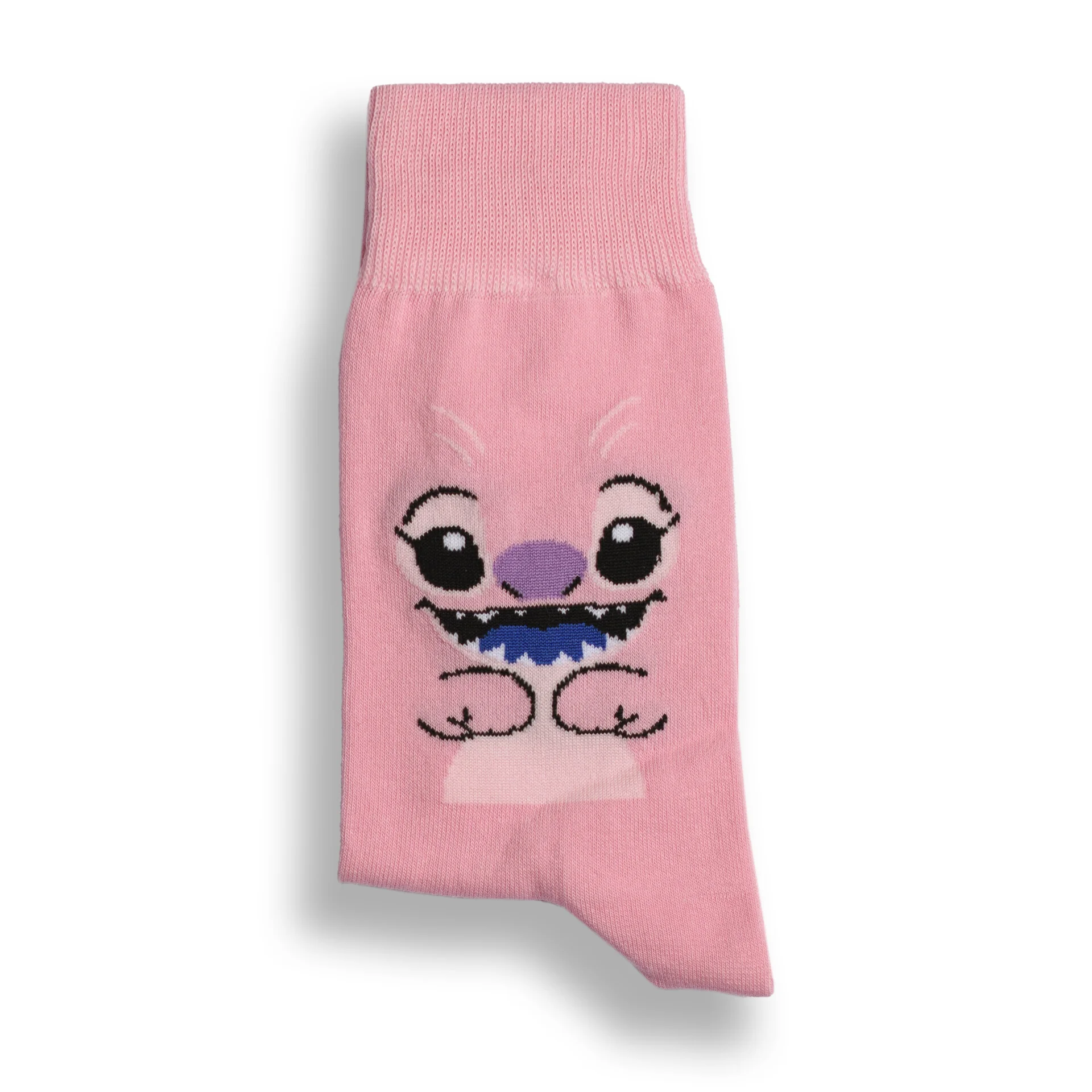 جوراب آنجل استیچ فیس صورتی