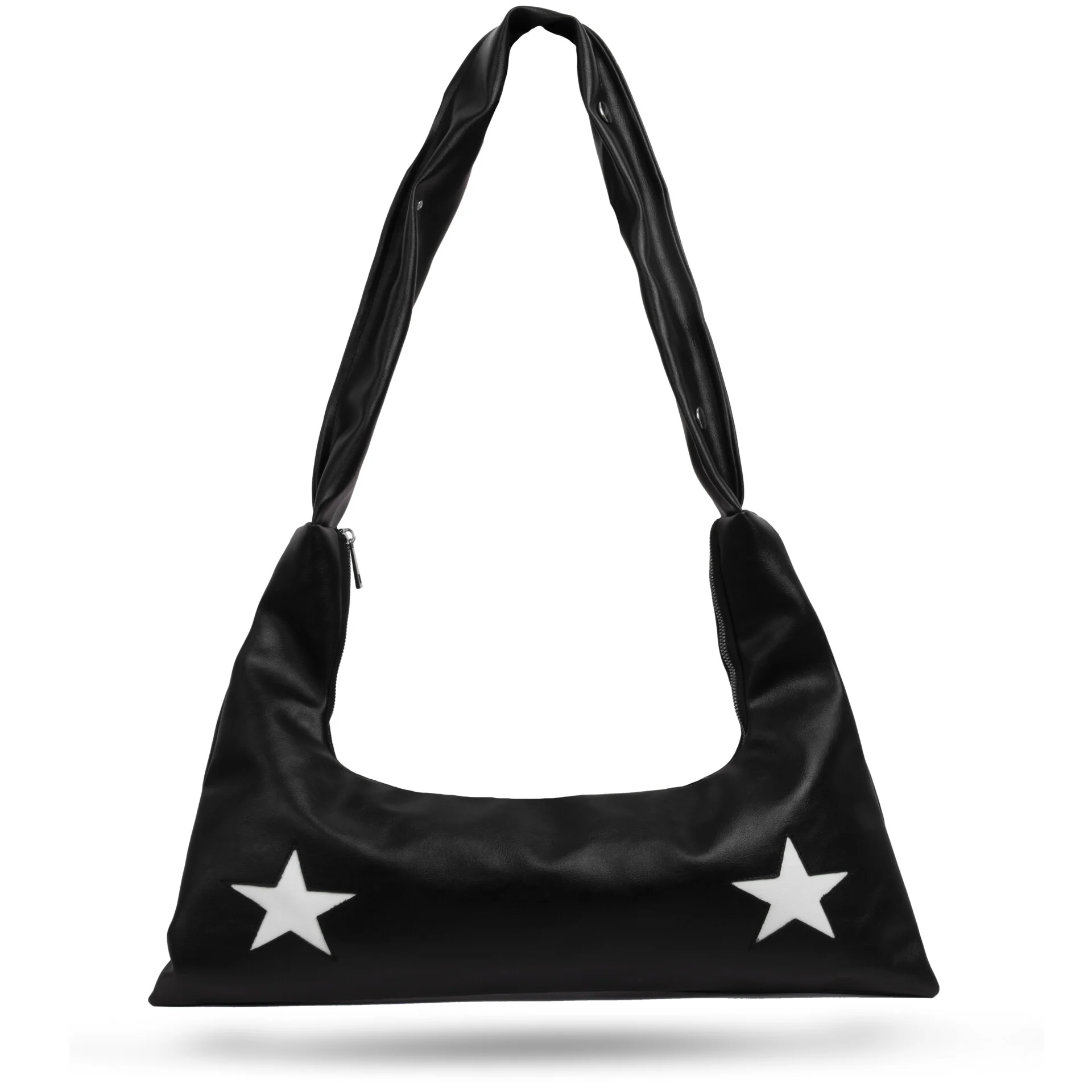 کیف چرم دو ستاره‌ای مشکی