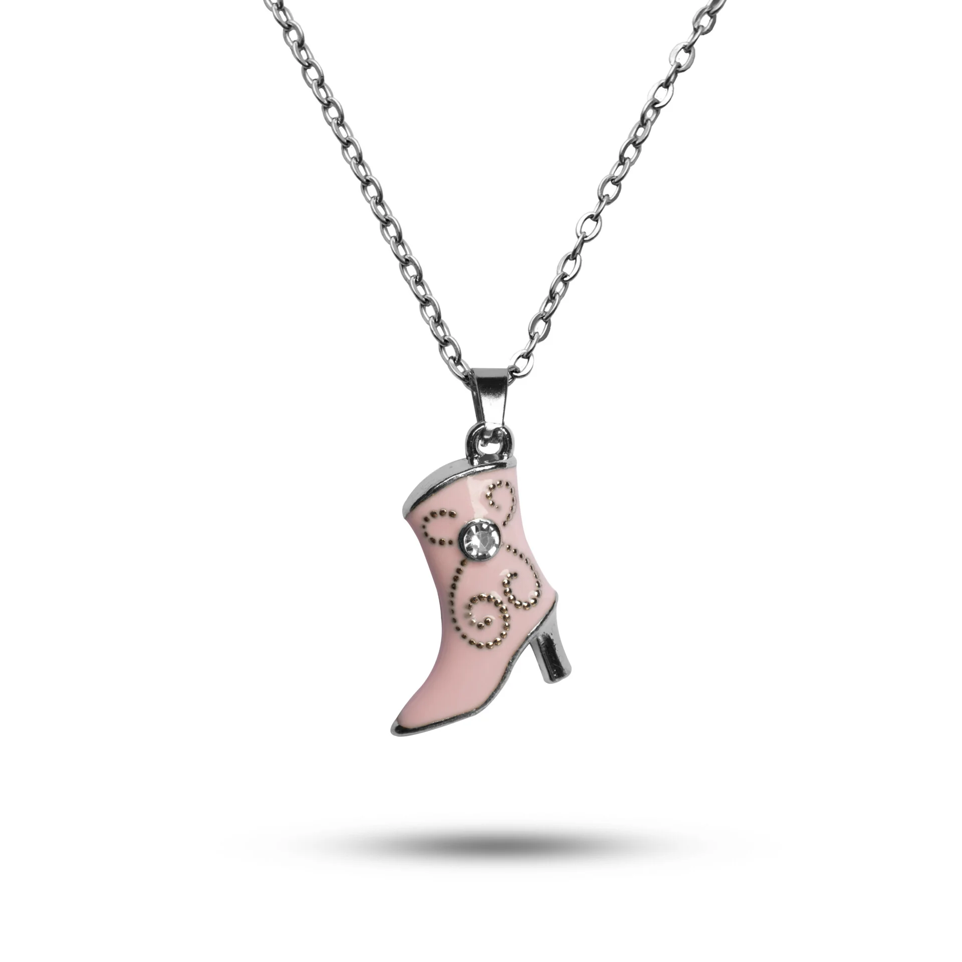 گردنبند طرح بوت صورتی