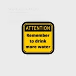 استیکر more water