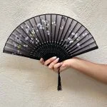 اکسسوری بادبزن تاشو طرح شکوفه ارزان