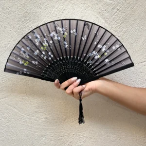 اکسسوری بادبزن تاشو طرح شکوفه ارزان